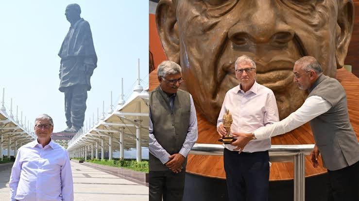 Bill Gates visited the Magnificent Statue of Unity in Gujarat