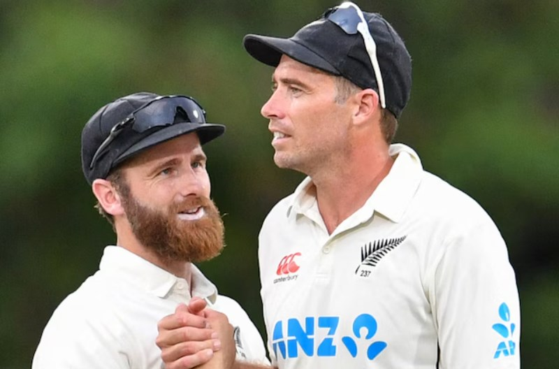 Image of Kane Williamson and Tim Southee during New Zealand vs Australia first test match