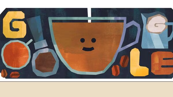 Google new flat white doodle