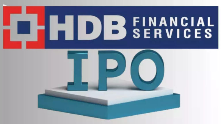 Image with HDFC logo and beside written "HDB Financial Services IPO"