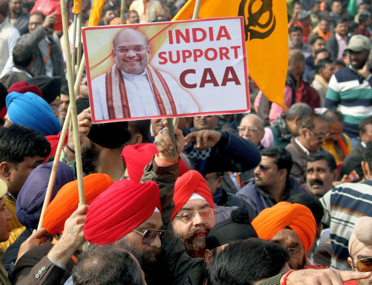 Image showing the sikhs supoortig the CAA law of India