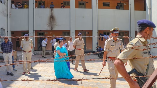 Image showing the place of where Gujarat University attack took place, i.e. premises of the hostel.