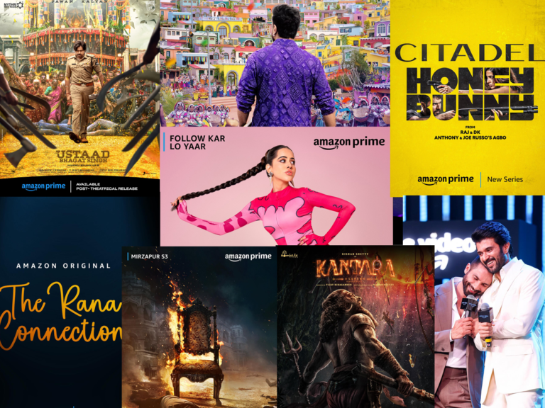 Image showing some of the upcoming movies, shows and series as listed in Amazon Prime video announcement