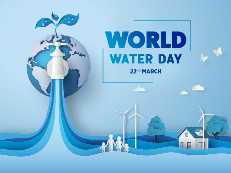 a template showing that 22nd march is World Water Day.