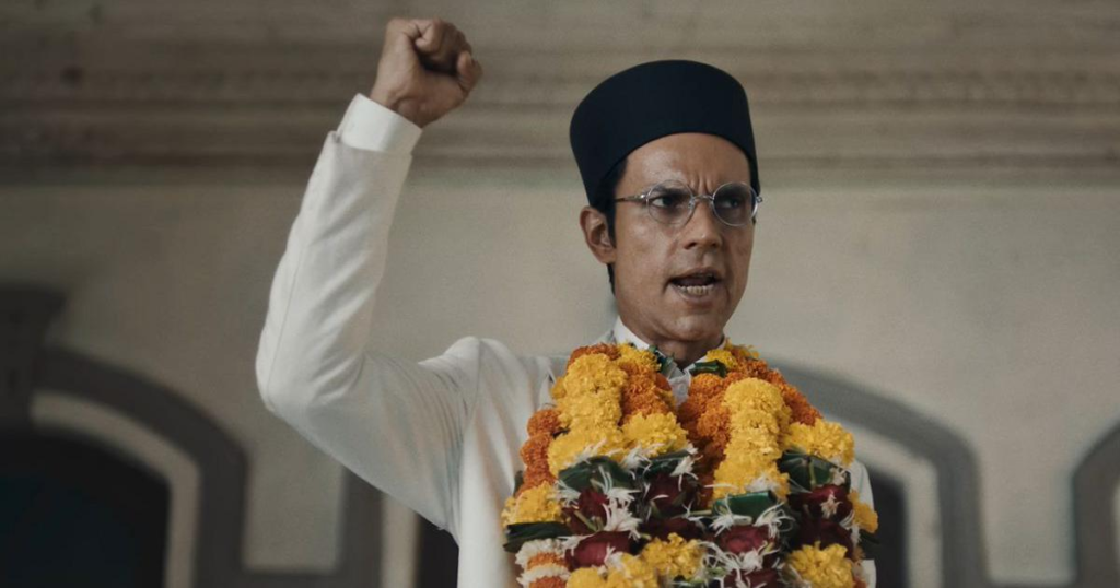 A scene from the Swatantrya Veer Savarkar movie showing Randeep Hooda as Savarkar.