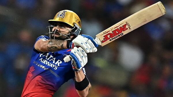 Virat Kohli is on the crease with RCB skipper Faf du Plessis and pacer Mitchell Strac is leading Kolkata's bowling attack.