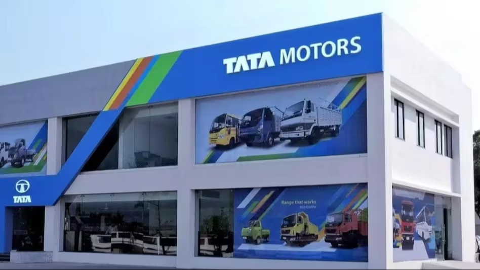 A picture of tata motors company taken while gathering the tata motor demerger news.