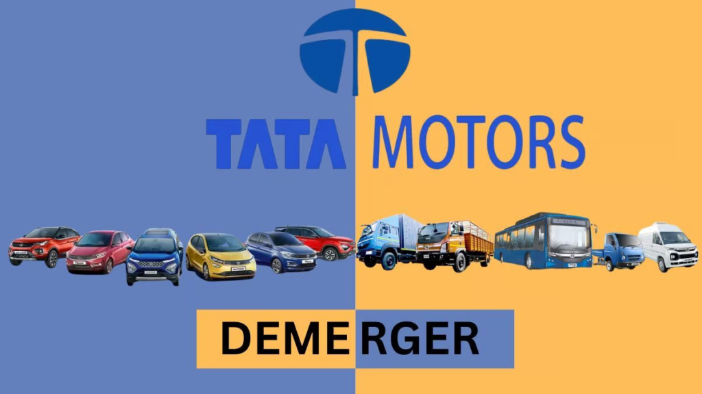 Picture reflecting passenger vehicles (PV) businesses and commercial vehicles (CV) business after the tata motor demerger.