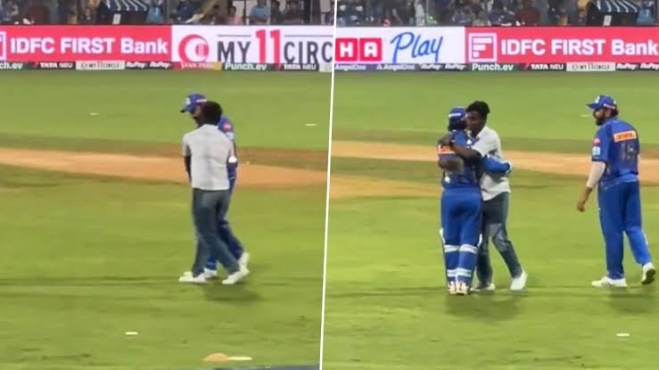 Rohit Sharma was spooked by a fan running on the field!