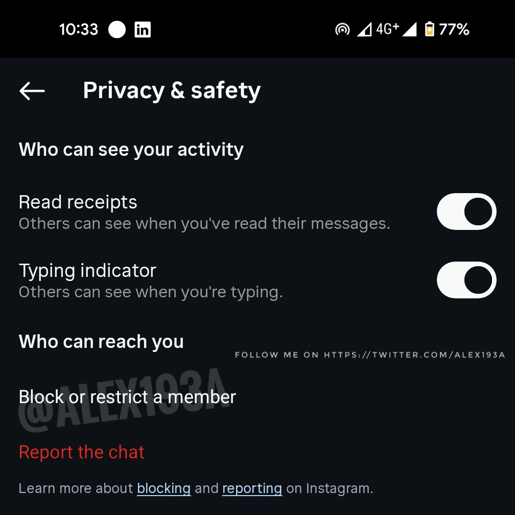 Instagram is working on the ability to block or restrict a group member directly from the group settings.