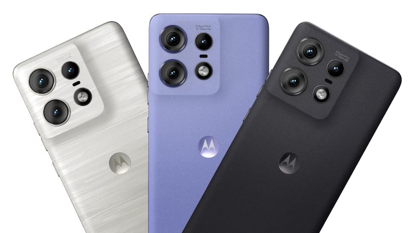 Black Beauty, Luxe Lavender, and Moonlight Pearl colour of Moto Edge 50 Pro