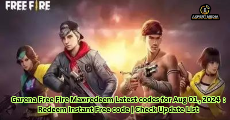 Garena Free Fire Max redeem Latest codes for Aug 01 , 2024 : Redeem Instant Free code | Check Update List