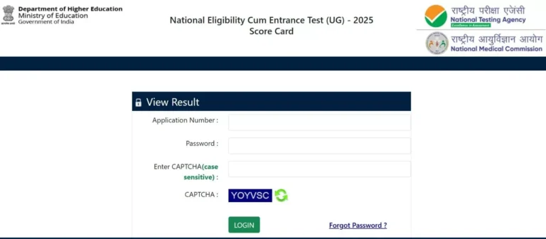 NEET UG Result 2025 Out Now! Check Your Scorecard at neet.nta.nic.in – Direct Link Here