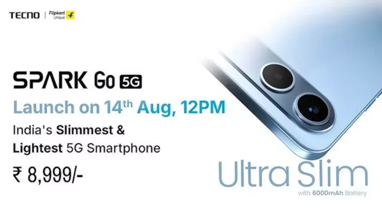 TECNO Spark Go 5G Launched in India: Thinnest & Lightest 5G Phone Under ₹10K With 6000mAh Battery