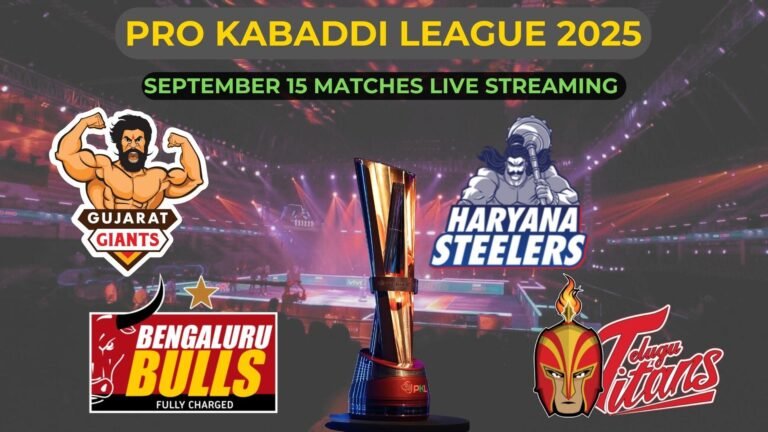 Gujarat Giants vs Haryana Steelers, Bengaluru Bulls vs Telugu Titans Live Streaming: When & Where to Watch PKL 2025
