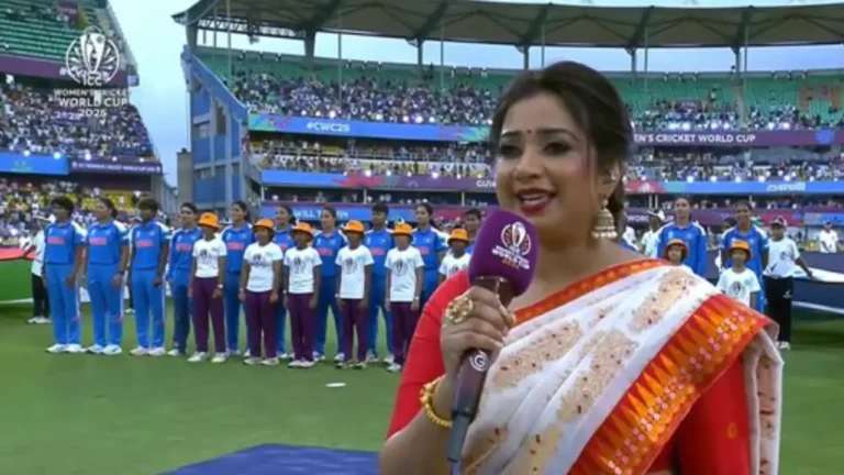 Viral Moment: Shreya Ghoshal’s National Anthem at Women’s World Cup Opener Breaks the Internet