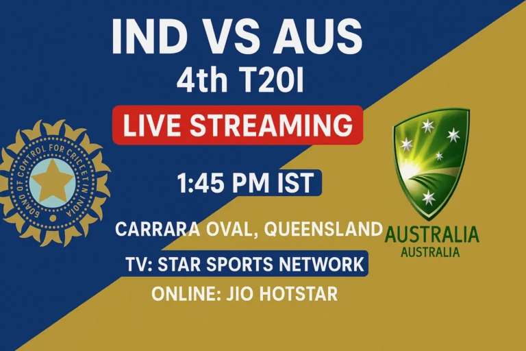 IND vs AUS 4th T20I Live Streaming