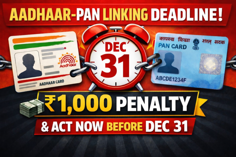 Aadhaar–PAN Linking Deadline Tonight: Last-Minute Checklist for Taxpayers Before December 31