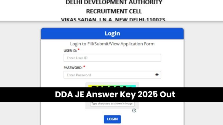 DDA Answer Key 2025