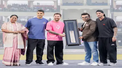 Lionel Messi Speaks at Arun Jaitley Stadium, Promises to Return to India Again Lionel Messi Speaks at Arun Jaitley Stadium, Promises to Return to India Again