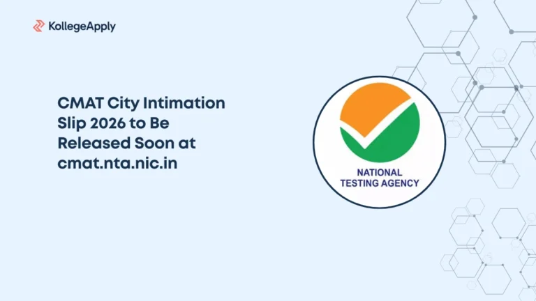 CMAT 2026 Exam City Slip Released: NTA Shares Key Details Ahead of January 25 Test