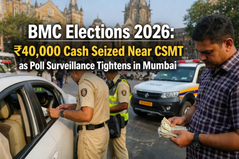 BMC elections 2026: ₹40,000 cash seized near CSMT as poll surveillance tightens in Mumbai
