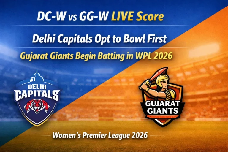 DC-W vs GG-W LIVE Score: Delhi Capitals Opt to Bowl First as Gujarat Giants Begin Batting in WPL 2026