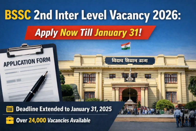 BSSC 2nd Inter Level Vacancy 2026: Application Deadline Extended Again, Apply Till January 31