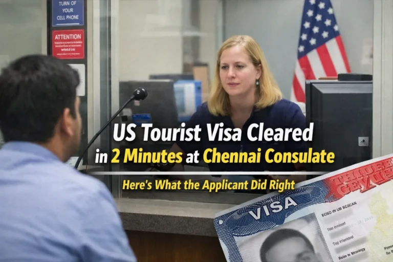 US Tourist Visa Cleared in 2 Minutes at Chennai Consulate — Here’s What the Applicant Did Right