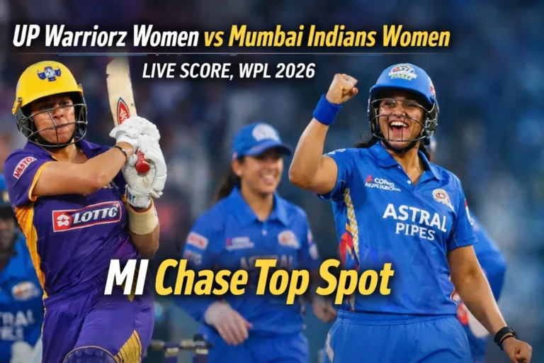 UP Warriorz Women vs Mumbai Indians Women Live Score, WPL 2026: MI Aim for Top Spot