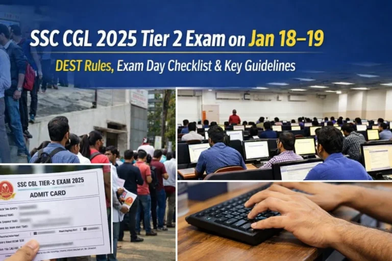 SSC CGL 2025 Tier 2 Exam on Jan 18–19: DEST Rules, Exam Day Checklist and Key Guidelines