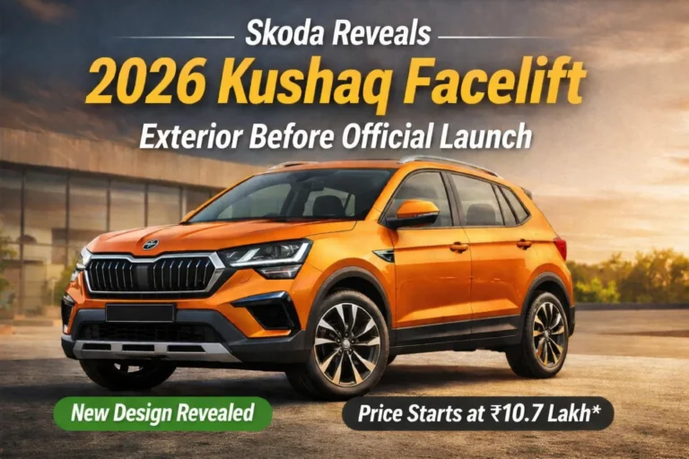 Skoda Reveals 2026 Kushaq Facelift Exterior Before Official Launch