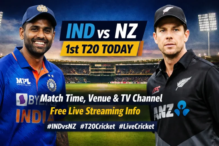 IND vs NZ 1st T20 Today: Match Time, Venue, TV Channel and Free Live Streaming Details