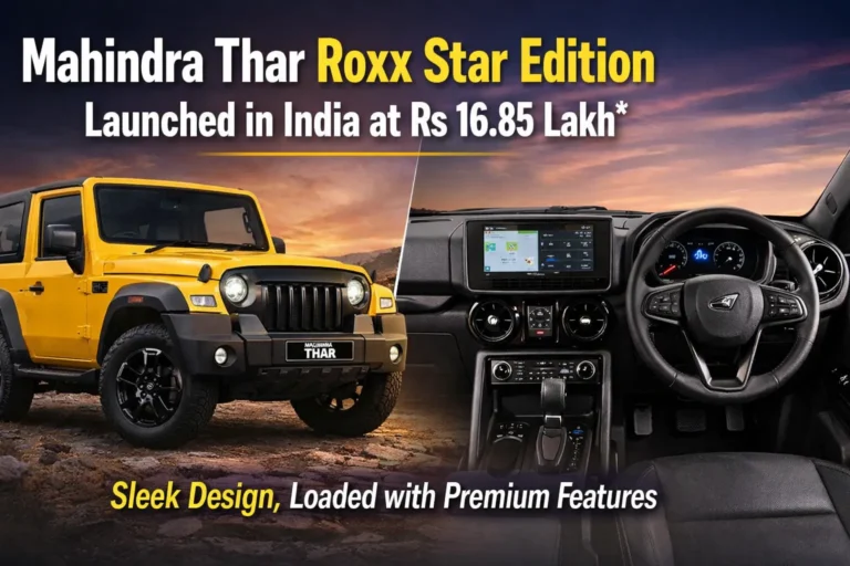 Mahindra Thar Roxx Star Edition Launched in India at Rs 16.85 Lakh: More Style, Same Muscle
