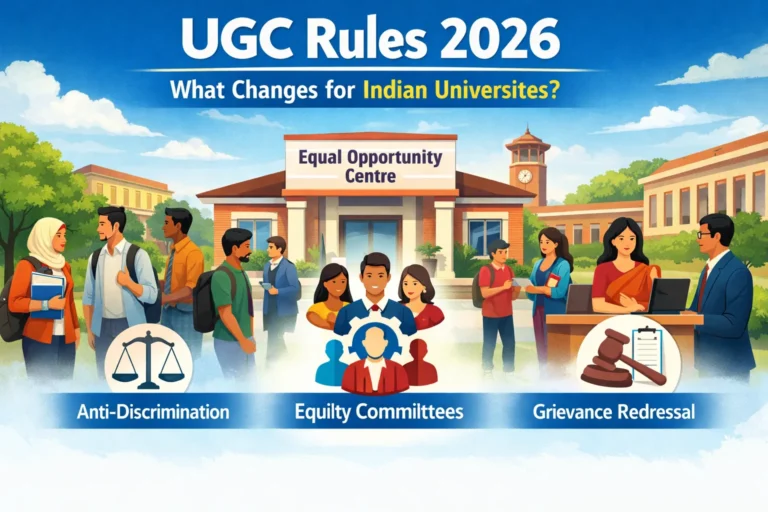 UGC Act Explained: What the New UGC Rules 2026 Change for Indian Universities UGC Act Explained: What the New UGC Rules 2026 Change for Indian Universities