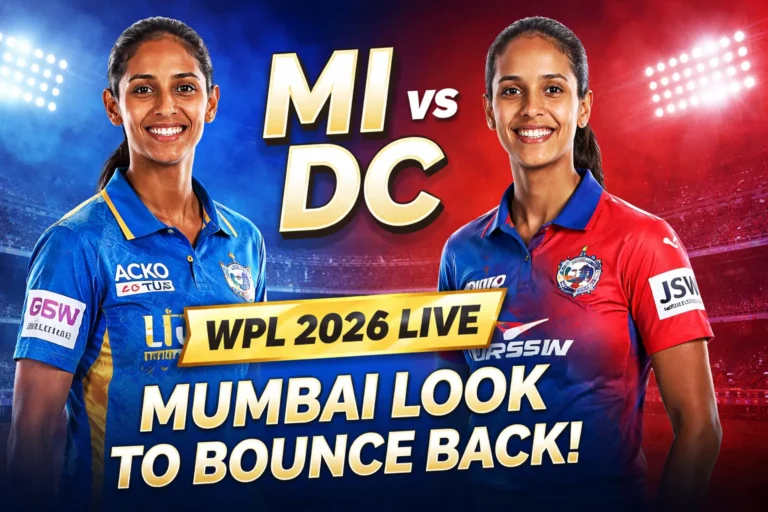 MI vs DC WPL 2026 LIVE: Mumbai Look to Bounce Back After Opening Loss