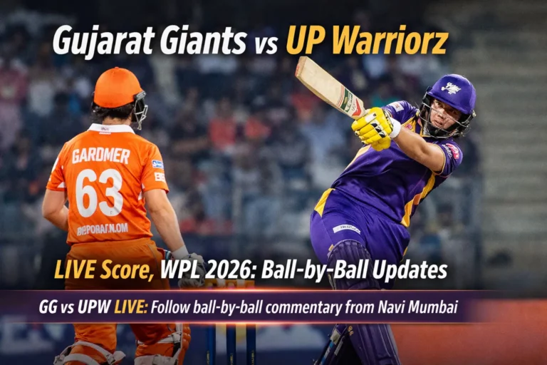 Gujarat Giants vs UP Warriorz LIVE Score, WPL 2026: Ball-by-Ball Updates