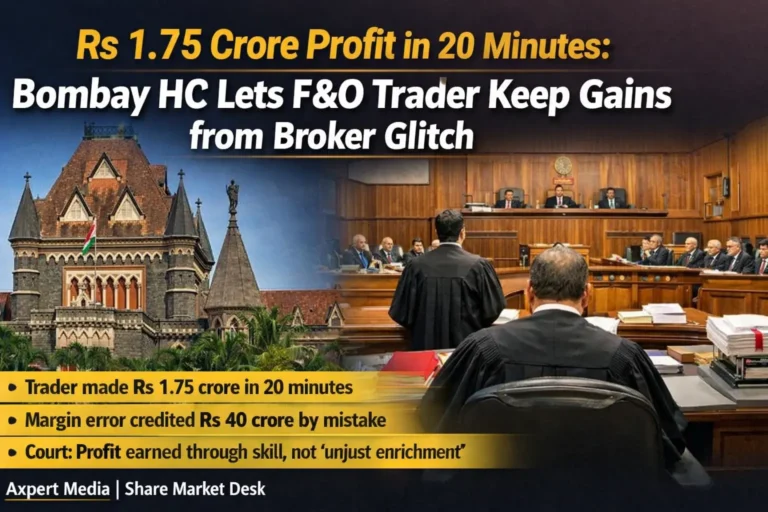 Rs 1.75 crore profit in 20 minutes: Bombay HC lets F&O trader keep gains from broker glitch