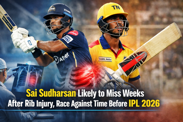 Sai Sudharsan Likely to Miss Weeks After Rib Injury, Race Against Time Before IPL 2026