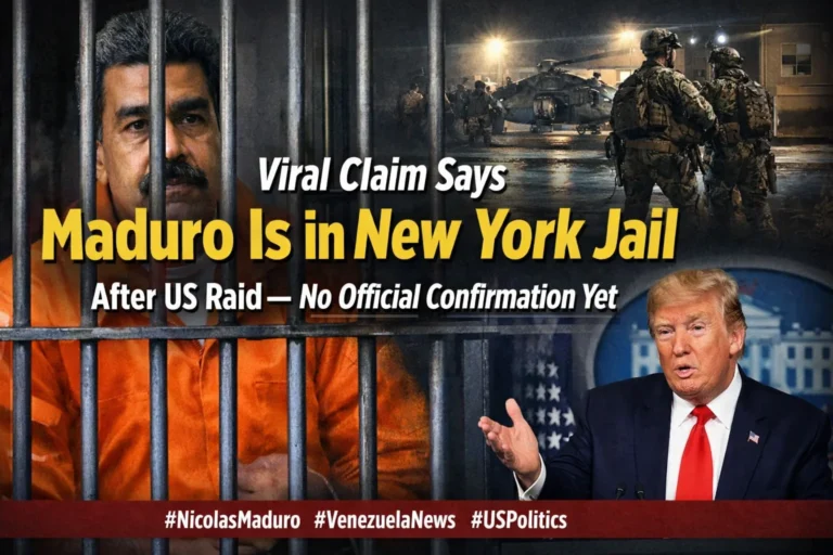 Viral Claim Says Maduro Is in New York Jail After US Raid — No Official Confirmation Yet Viral Claim Says Maduro Is in New York Jail After US Raid — No Official Confirmation Yet