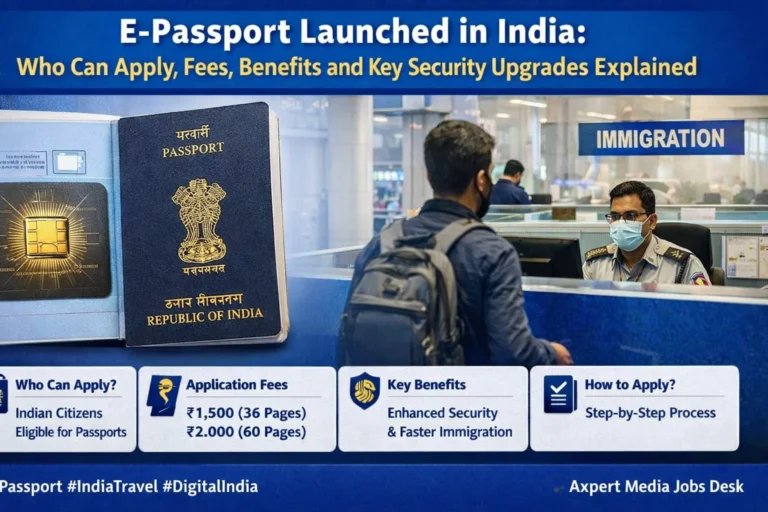 E-Passport Launched in India: Who Can Apply, Fees, Benefits and Key Security Upgrades Explained E-Passport Launched in India: Who Can Apply, Fees, Benefits and Key Security Upgrades Explained