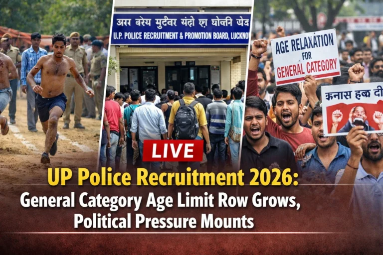 UP Police Recruitment 2026: General Category Age Limit Row Grows, Political Pressure Mounts