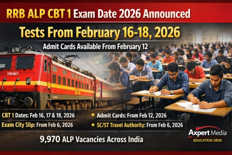 RRB ALP CBT 1 Exam Date 2026 Announced: Tests From February 16; Admit Cards Four Days Before
