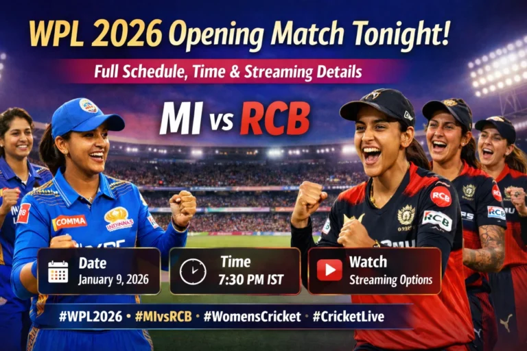 WPL 2026 Opening Match Tonight: Full Schedule, Time and Streaming Details ,