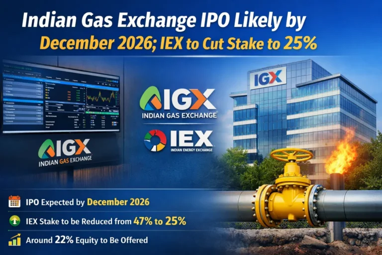 Indian Gas Exchange IPO Likely by December 2026; IEX to Cut Stake to 25%