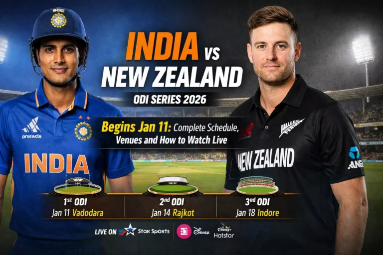 India vs New Zealand ODI Series 2026 Begins Jan 11: Complete Schedule, Venues and How to Watch Live