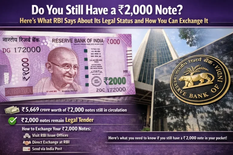 Do You Still Have a ₹2,000 Note? Here’s What RBI Says About Its Legal Status and How You Can Exchange It