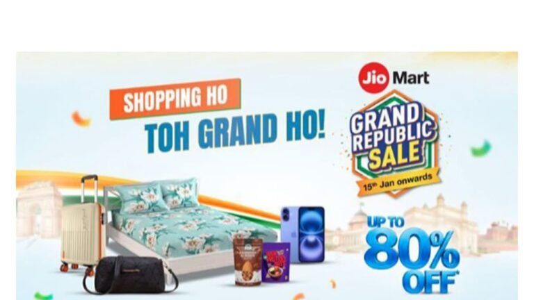 JioMart Republic Day Sale Brings Up to 80% Off on Electronics, Fashion and Daily Essentials