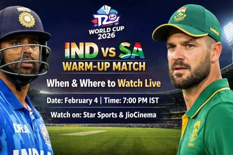 IND vs SA Warm-Up Live Streaming: When & Where to Watch India vs South Africa T20 World Cup 2026 Practice Match on TV and Online in India