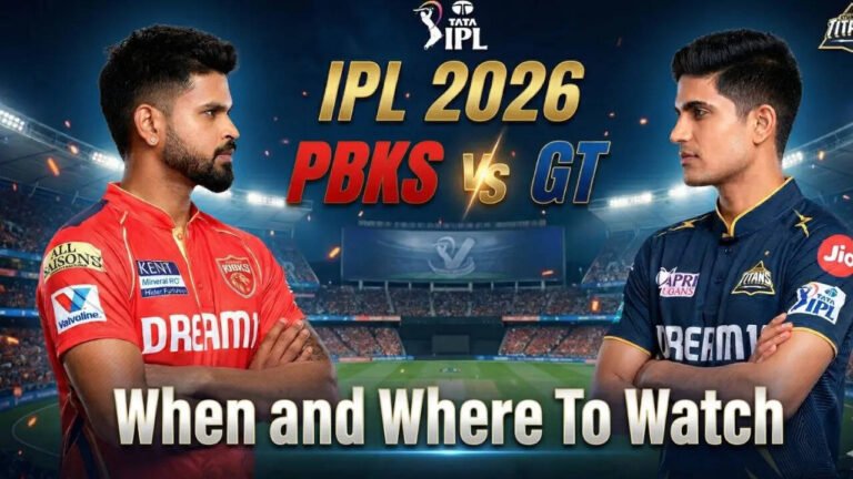 PBKS vs GT Live Streaming: When, Where and How to Watch Today’s IPL 2026 Clash